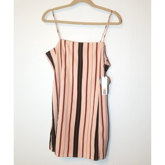 Amuse Society Dresses & Skirts - NWT Amuse Society Women's Tiny Dancer Striped Lined Slip Dress Medium Festival